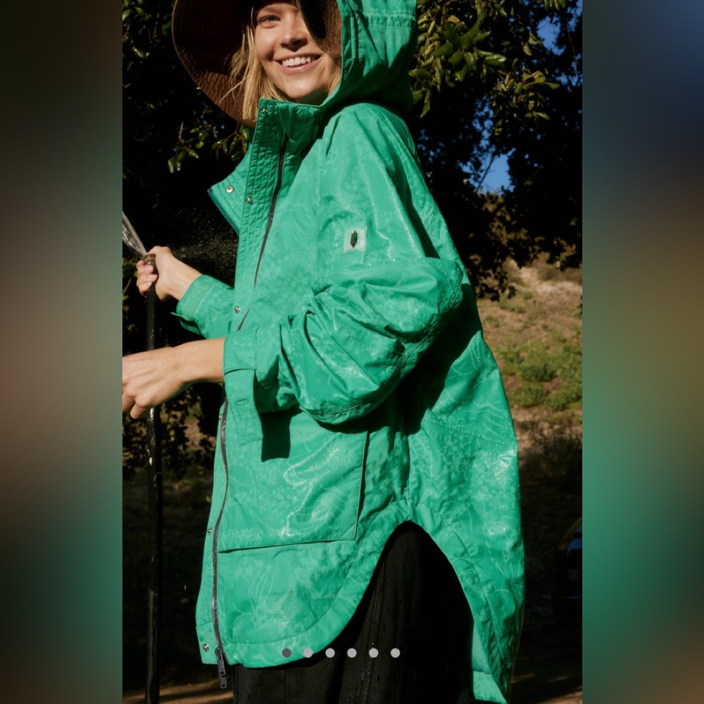 Free People Singin Singing in the Rain Jacket Waterproof Small New